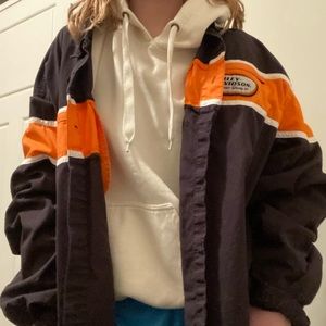 oversized vintage harley davidson button up